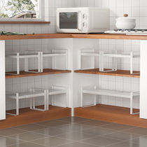 Kitchen telescopic shelving kitchen cabinet layered shelf Lower sink boiler Containing Shelf Separator White Debris Placement Shelf