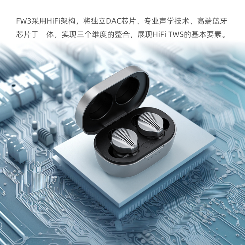 FiiO/飞傲FW3真无线蓝牙耳机HiFi发烧运动跑步入耳式手机通话耳塞 - 图0