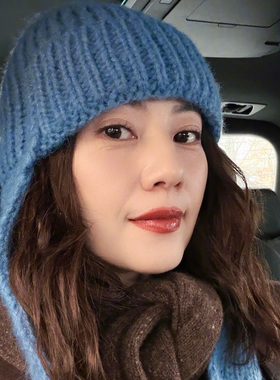 高圆圆同款针织护耳保暖帽女