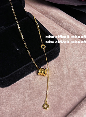 金色路路通｜小蛮腰女款轻奢小众设计感锁骨链金饰婚饰ab链高级感