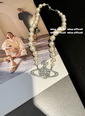Misa officail｜中号珍珠土星锁骨链choker轻奢小众设计高级感女