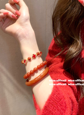 红豆生南国｜天然南红玛瑙手串手镯手链轻奢高级本命年小众送礼女