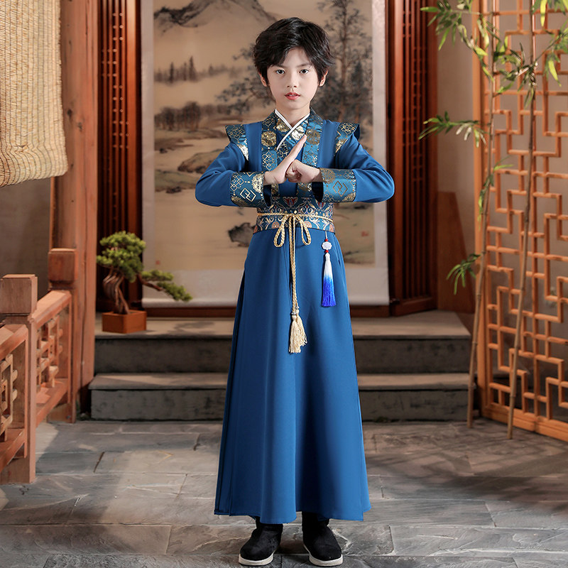 男童唐装冬季男孩中国风童装汉服 暮璃汉服