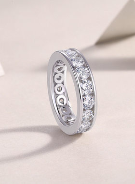 铜镀白金设计感戒指女情侣锆石气质百搭情侣戒子指环食指戒无名指