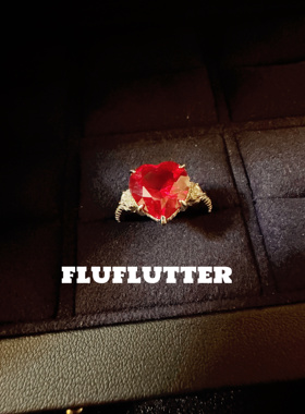 Fluflutter｜馥芙特S925纯银红宝石戒指女轻奢设计感高级宴会