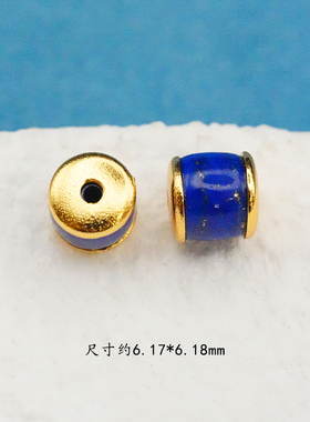 天然蜜蜡青金石翡翠直切隔珠