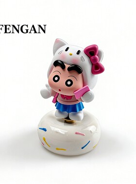 景德镇转转可爱咪咪小新陶瓷摆件