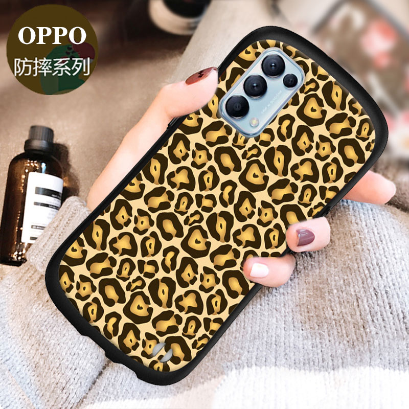 opporeno5手机壳全包潮小蛮腰ropporeno5pro十曲屏保护套reno5K软硅胶reon5气囊0pporeno5防摔+豹纹0pp0reno5 - 图0