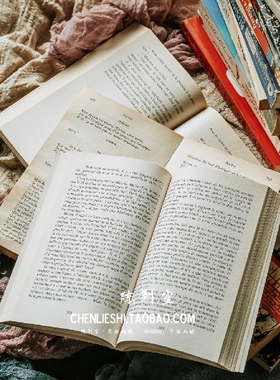 old decoration复古英文书摆件拍照道具古董书咖啡馆橱窗婚礼婚庆