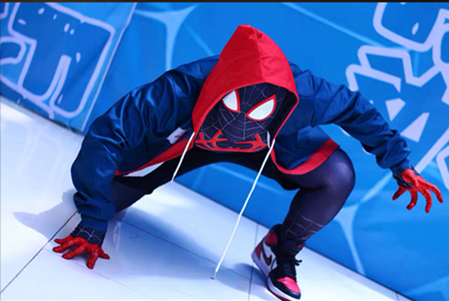 漫威同款蜘蛛侠平行宇宙迈尔斯动漫3D表演cosplay拉链卫衣休闲外 - 图1