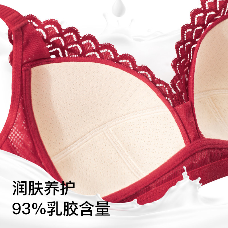 蝴蝶日记红色本命年虎新娘薄款内衣 蝴蝶日记文胸