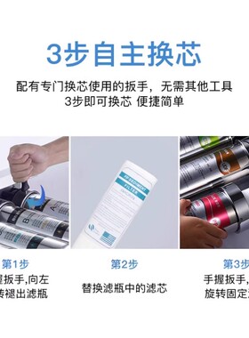 适配钻芯ZX-UF04货号C802不锈钢五级超滤净水器全套通用滤芯PP棉