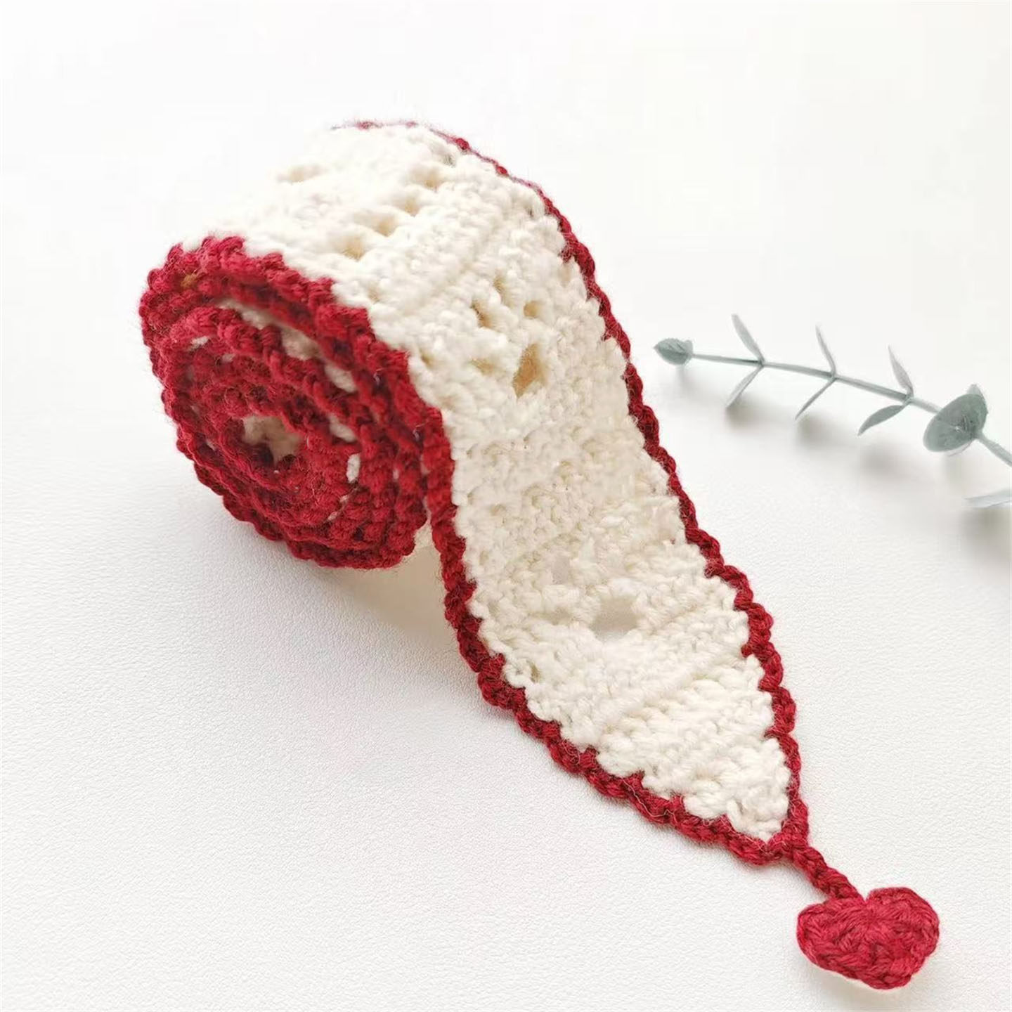 手工diy编织爱心小围巾钩针纯棉毛线小领结自制装饰女围脖材料包,淘宝优惠券,粉丝福利购,淘宝优惠卷