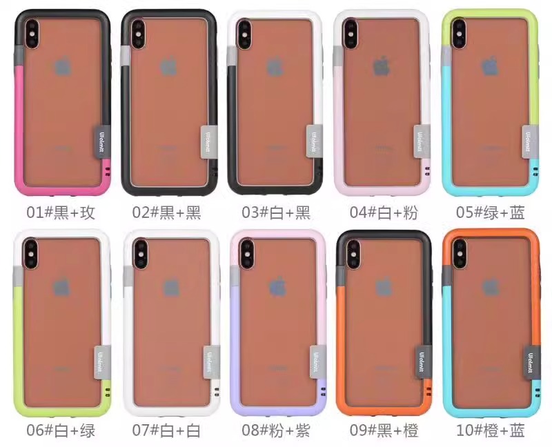 软边框镂空散热适用iphone12pormax手机壳13糖果色14苹果11简约Xs防摔XR时尚X撞色15pm轻薄8Plus防摔7/6plus - 图2