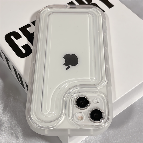 简约高级感透明气囊适用iPhone14promax苹果13手机壳情侣xsmax新款12pro防摔xr硅胶11男女款13全包软壳保护套-图0