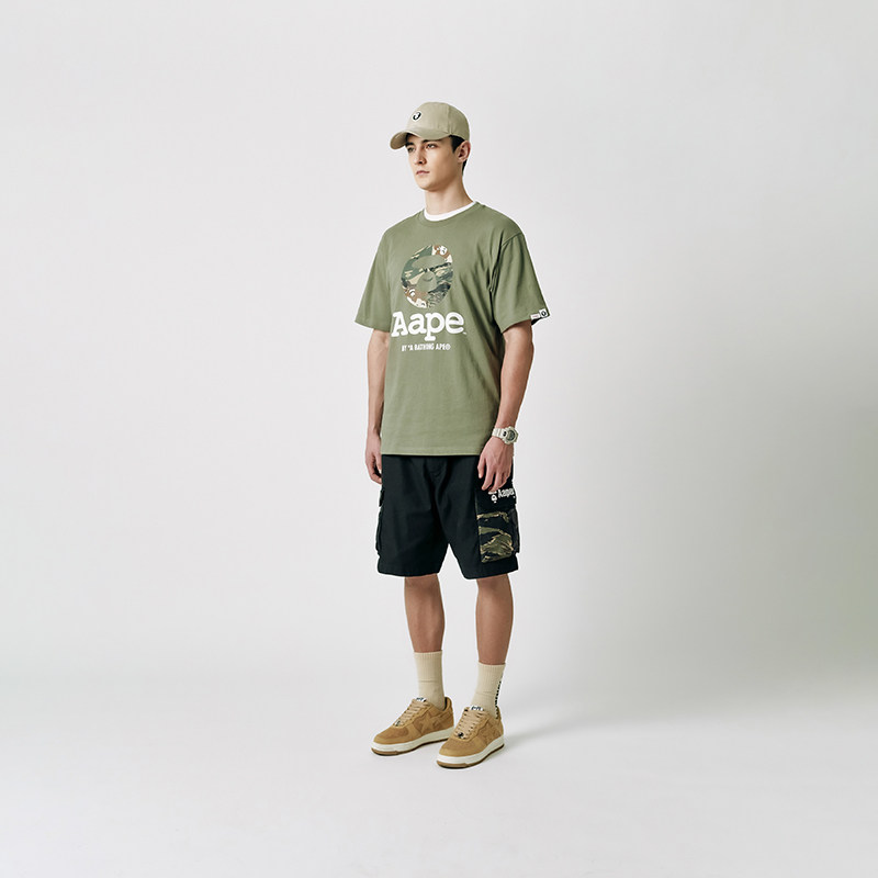 aape旗舰店男装春夏猿颜彩色t恤 AapeT恤