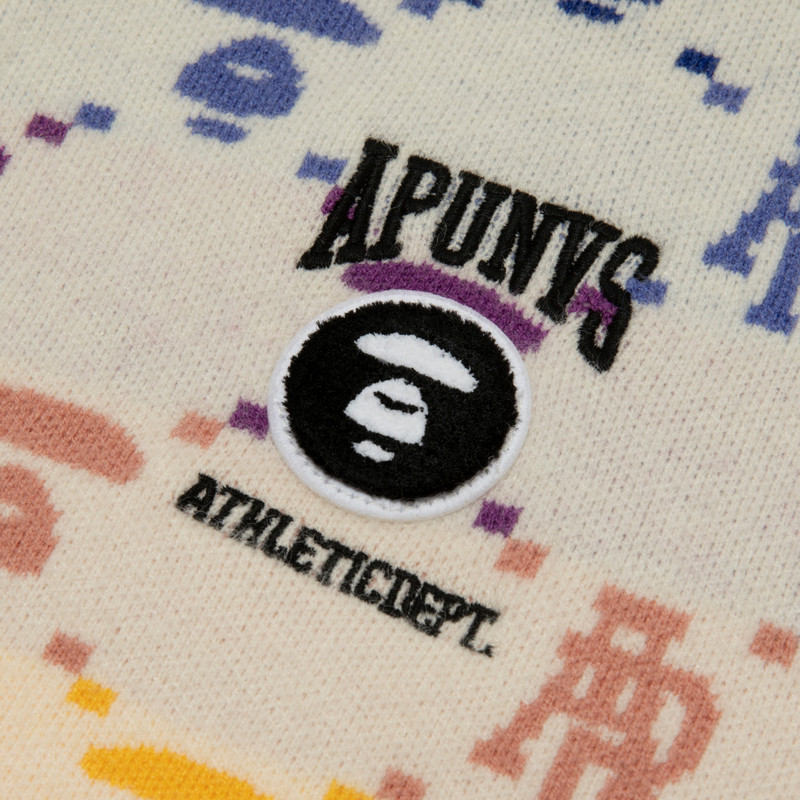 Aape旗舰店男装秋冬渐变老花猿人休闲潮流针织开衫外套B374XXP,淘宝优惠券,粉丝福利购,淘宝优惠卷