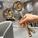 316不锈钢加深大号火锅漏勺汤勺套装家用