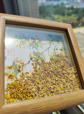 纯手绘国画~桂花 加了真桂花干花 你最金贵，一生富贵