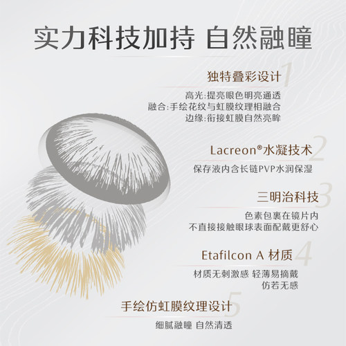 强生安视优自在真我美瞳日抛近视隐形眼镜10片琥珀晶棕官方旗舰店 - 图3