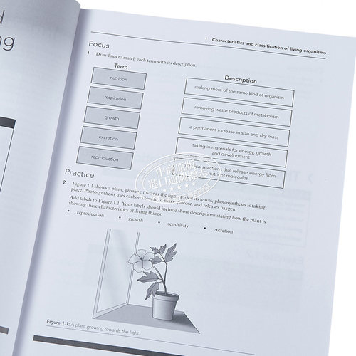 剑桥CIE考试局 Cambridge IGCSE 系列 Biology Workbook with Digital Access 生物学练习册复习指南 含电子版含答案 - 图1