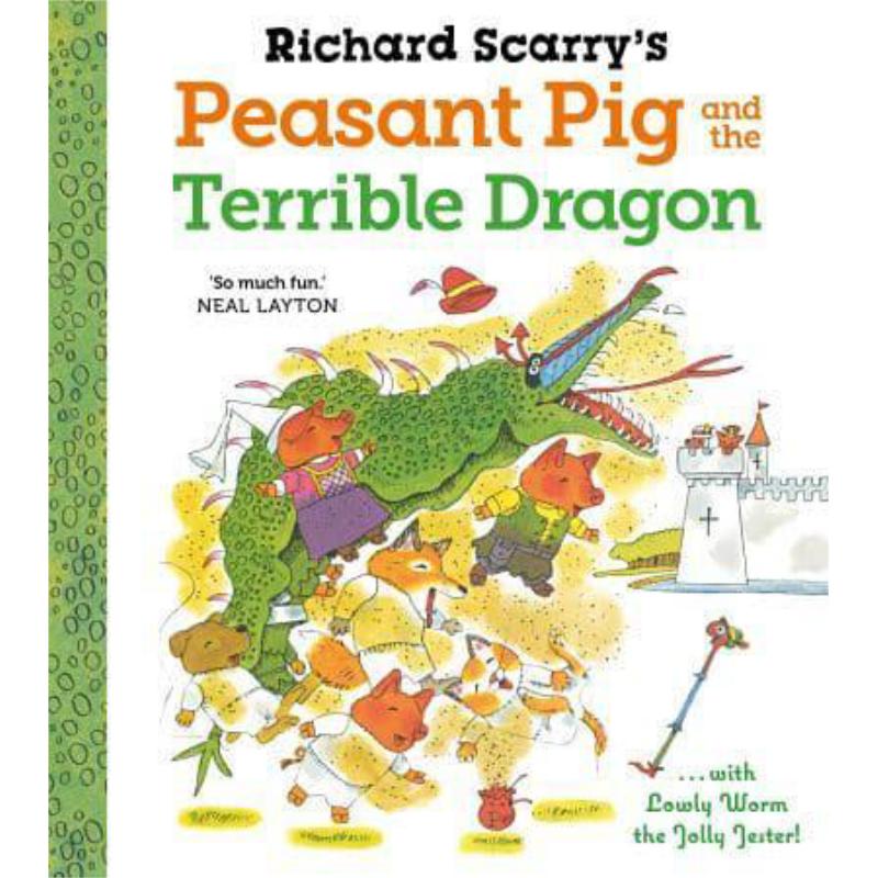 Richard Scarry 理查德 斯凯瑞故事集3册套装 英文儿童绘本 Lowly Worm Busy Year Peasant Pig Terrible Dragon 大音 - 图0