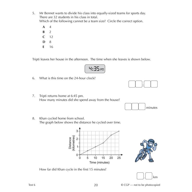 英国CGP 11+ CEM 10-Minute Tests: Maths - Ages 8-9 (with Online Edition) 大音 - 图2