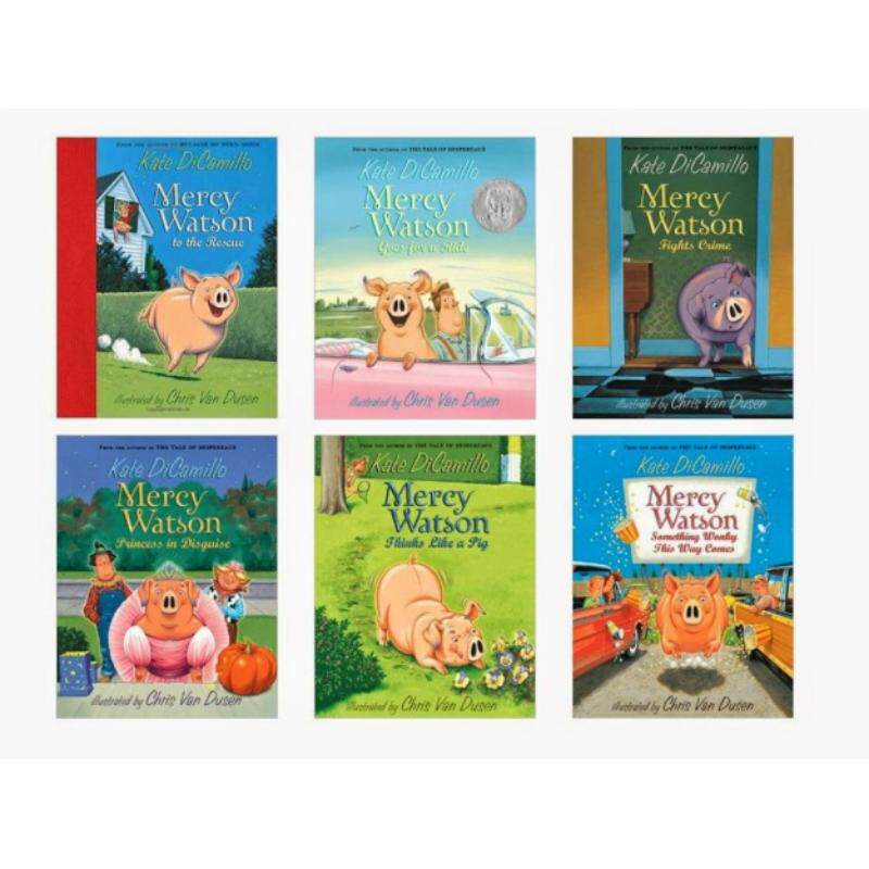 Mercy Watson 凯特迪卡米洛 小猪梅西6册套装 Adventures of Porcine Wonder Kate DiCamillo 儿童绘本故事图画书 大音 - 图1
