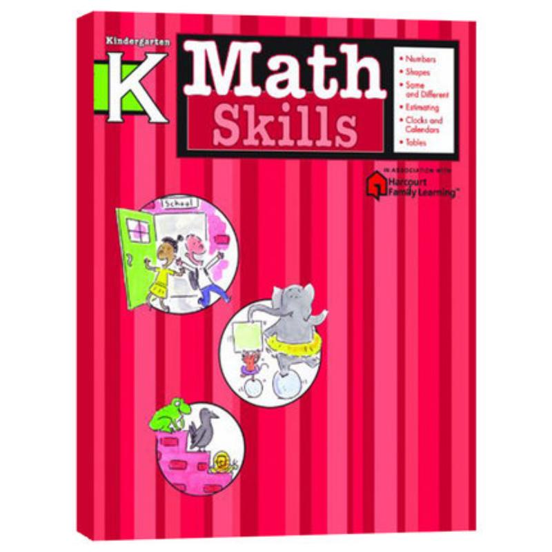 Harcourt Family Learning 系列 Flash Kids Math Skills Grade K-6 英文原版 哈考特数学技巧儿童课外练习 英语教辅教材工具 - 图0