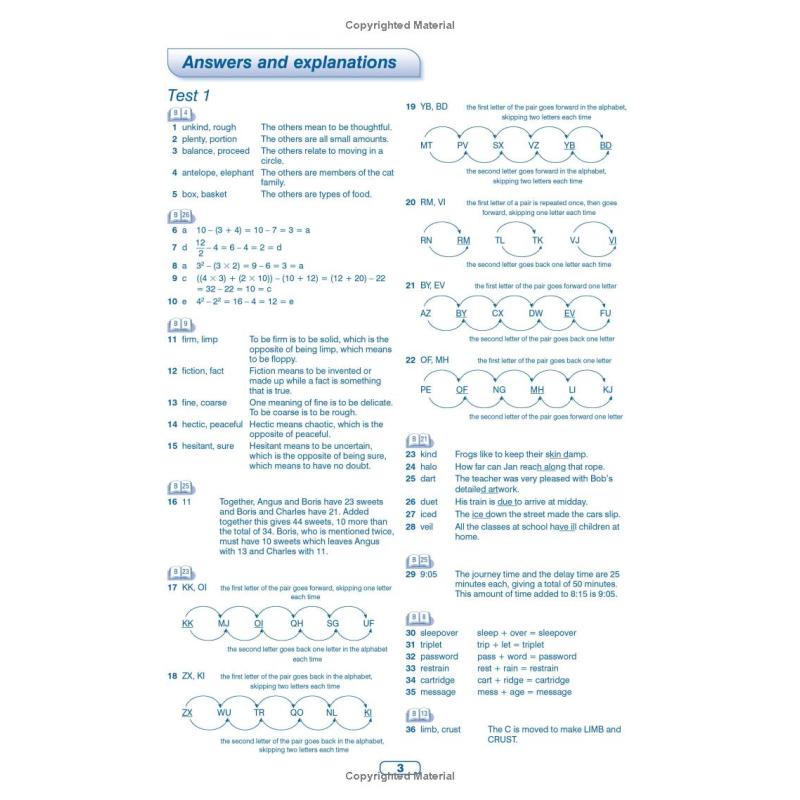 牛津邦德 11+ 语言推理多项选择题试卷 套装2 含答案BOND 11+ VR MULTI 11+ TEST PAPERS PK 2 英文原版 考试 大音 - 图0