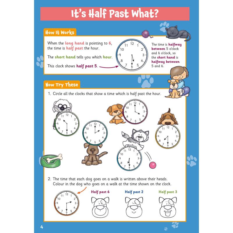 英国CGP教辅 5-7岁新认识时间活动书 New Telling the Time Activity Book for Ages 5-7 家庭学习含答案英文原版 大音 - 图3