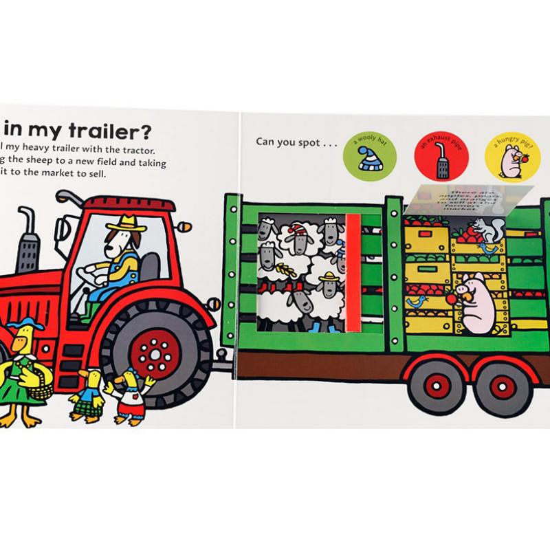 Whats in my Truck 卡车的组成 翻页书 低幼亲子互动认知启蒙绘本图画书 纸板书 英文原版 3-6岁