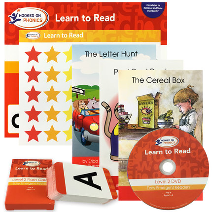 自然拼读Hooked on Phonics附DVD全套8册 英文原版迷上语音系列Learn to Read Level 1-8级 英语教辅 分级阅读 大音