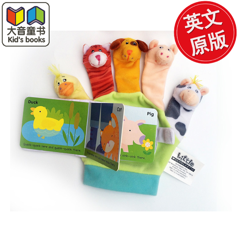 小小手指偶书 麦当劳农场 英文原版 old macdonald had a farm Finger Puppet Book 纸板书儿童绘本 小手掌书 宝宝玩具书 0-3