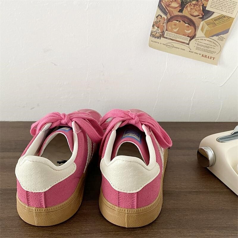 喜叔 草莓熊小众复古德训鞋女款小白鞋2025春季新款休闲运动板鞋,淘宝优惠券,粉丝福利购,淘宝优惠卷