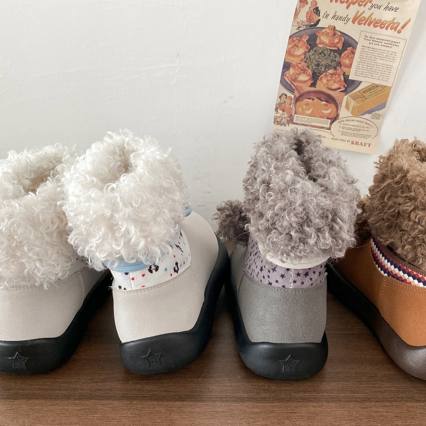 喜叔白色平底加绒雪地靴女2025新款冬季休闲保暖短靴东北毛毛棉鞋,淘宝优惠券,粉丝福利购,淘宝优惠卷