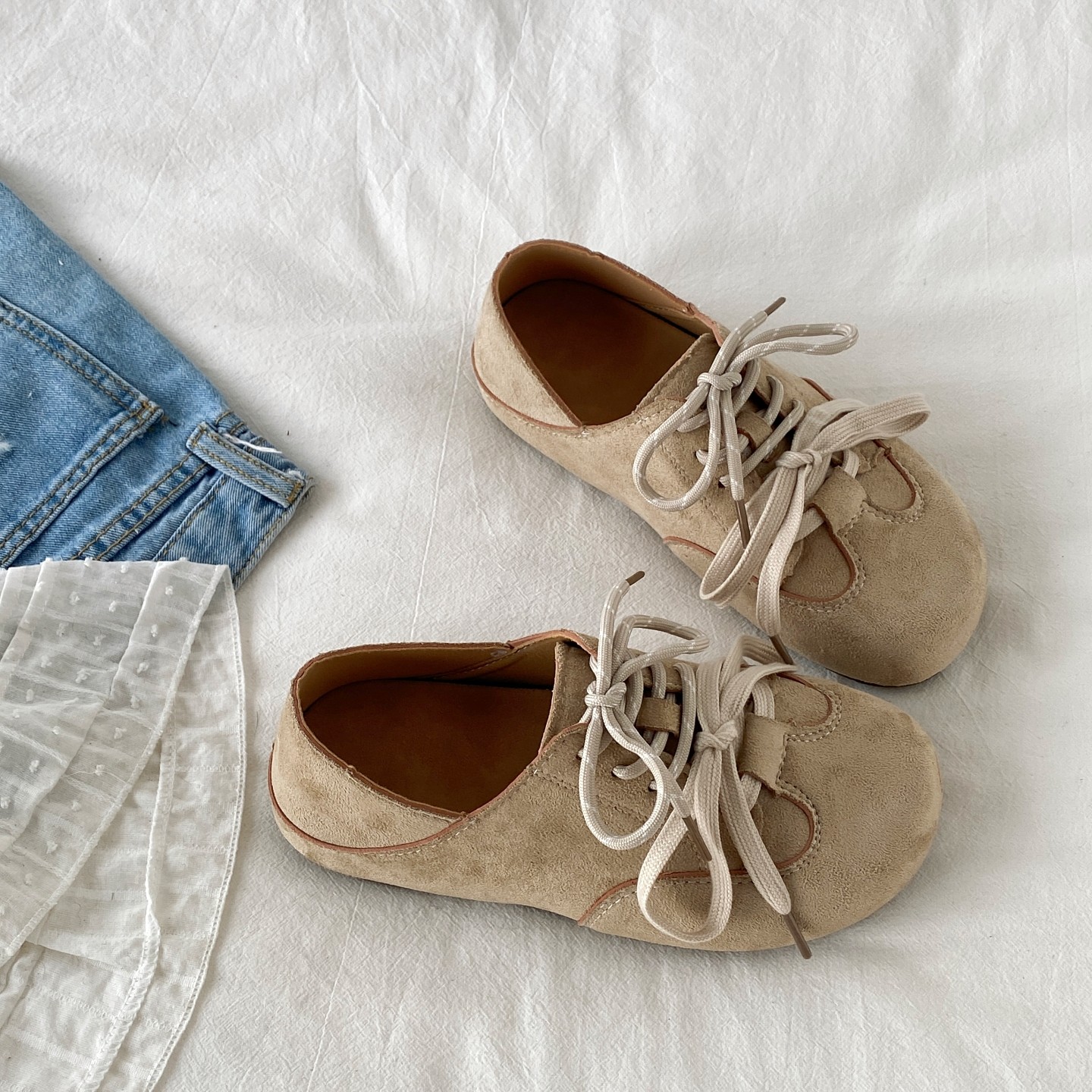 喜叔爆款棕色复古平底全包勃肯鞋女2025新款秋季配裙子软底单鞋子,淘宝优惠券,粉丝福利购,淘宝优惠卷