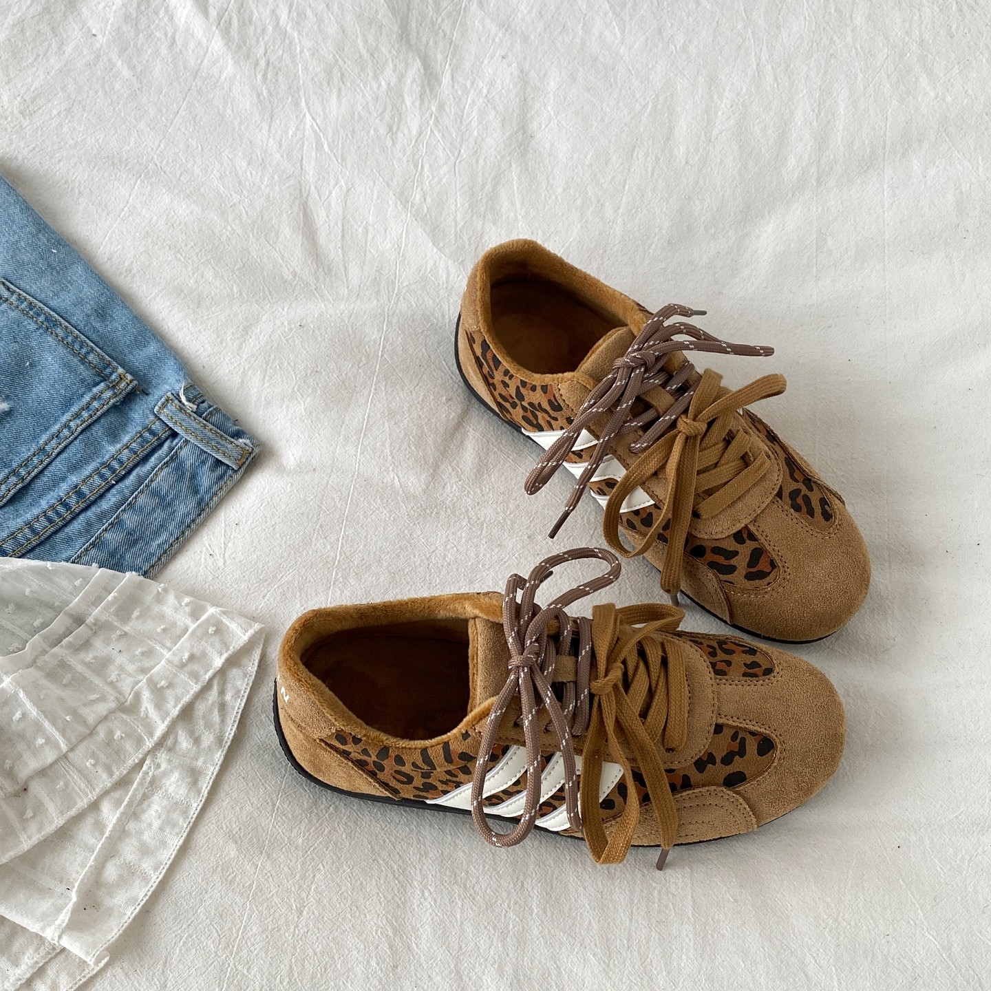 喜叔小众灰色加绒德训鞋女冬季保暖二棉鞋复古休闲运动板鞋阿甘鞋,淘宝优惠券,粉丝福利购,淘宝优惠卷