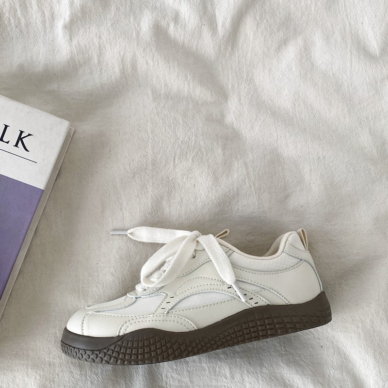 喜叔 复古德训小白鞋女2025新款春季百搭休闲运动鞋丑萌大头板鞋,淘宝优惠券,粉丝福利购,淘宝优惠卷