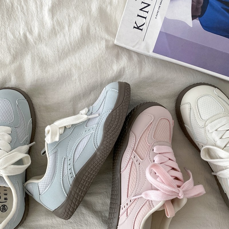 喜叔 复古德训小白鞋女2025新款春季百搭休闲运动鞋丑萌大头板鞋,淘宝优惠券,粉丝福利购,淘宝优惠卷