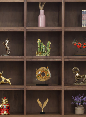 招财节节高升柿柿如意新中式摆件办公室客厅电视柜高档酒柜装饰品