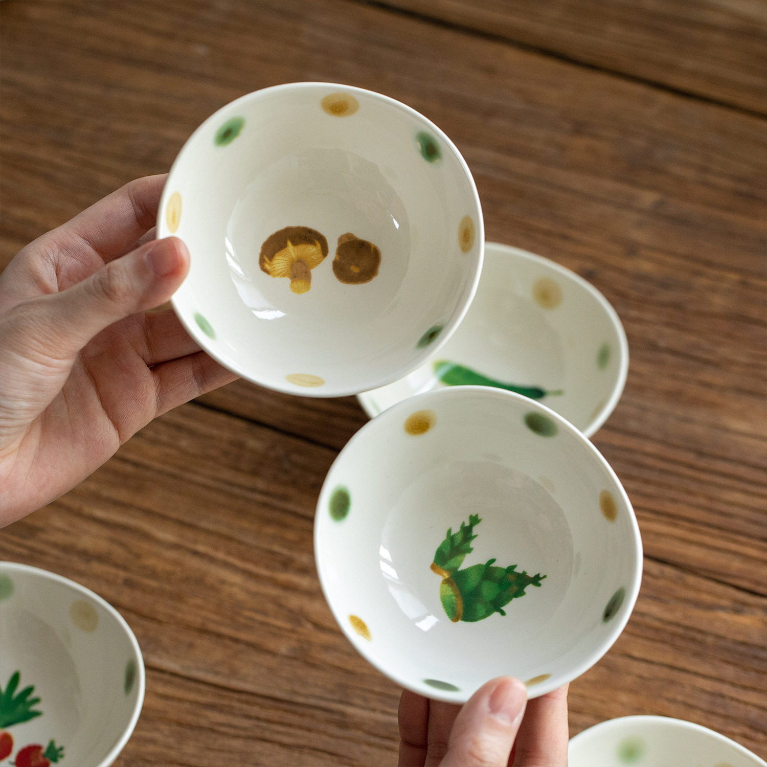 Shpin Xh日本美浓烧蔬菜萝卜陶瓷小碗餐具凉菜小钵蘸料碗家用骨碟