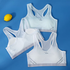 Топы и бра 少女内衣发育期小学生初中女孩文胸夏天超薄款透气美背吊带小背心 Language yutyduan