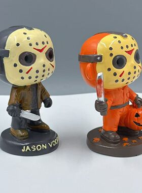 万圣节树脂摆件面具人可