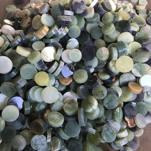 岫玉手镯芯 镇纸 玉石镯芯 原石籽料毛料 镯心可雕刻玉器摆件象棋 - 图2