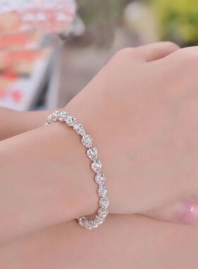 法国JM三生三世足银玫瑰花手链女财源滚滚手链好运连连生日礼物