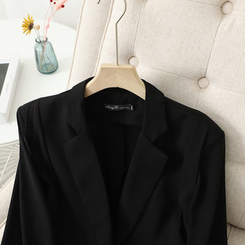 2024 ໃຫມ່ Summer Large Size Fat mm Stretch Suit Jacket Thin Women Korean Style Loose Three Quarter Sleeve Suit 200 Jin