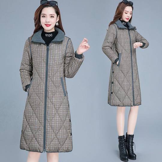 时尚棉衣女中长款冬季2025新款中年妈妈装气质保暖棉袄棉服