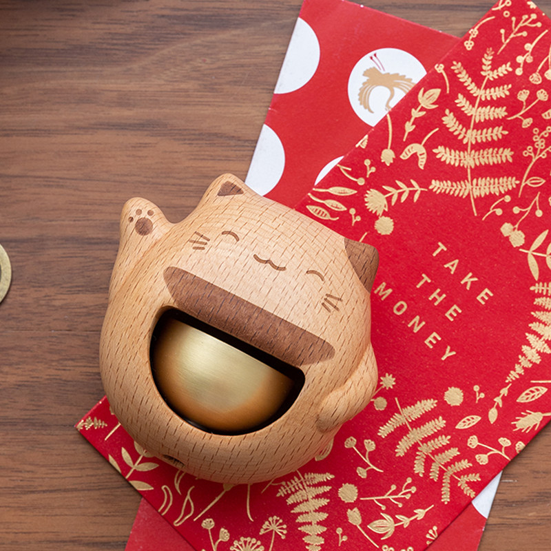 招财猫门铃铛开业乔迁礼物新居搬家暖房礼品吸门式入户门摆件装饰