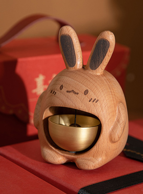 兔子门铃摆件乔迁新居礼品开业搬家礼物创意入户门玄关客厅装饰品